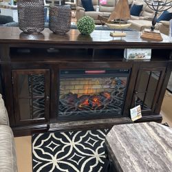 TV Stand with Fireplace Insert