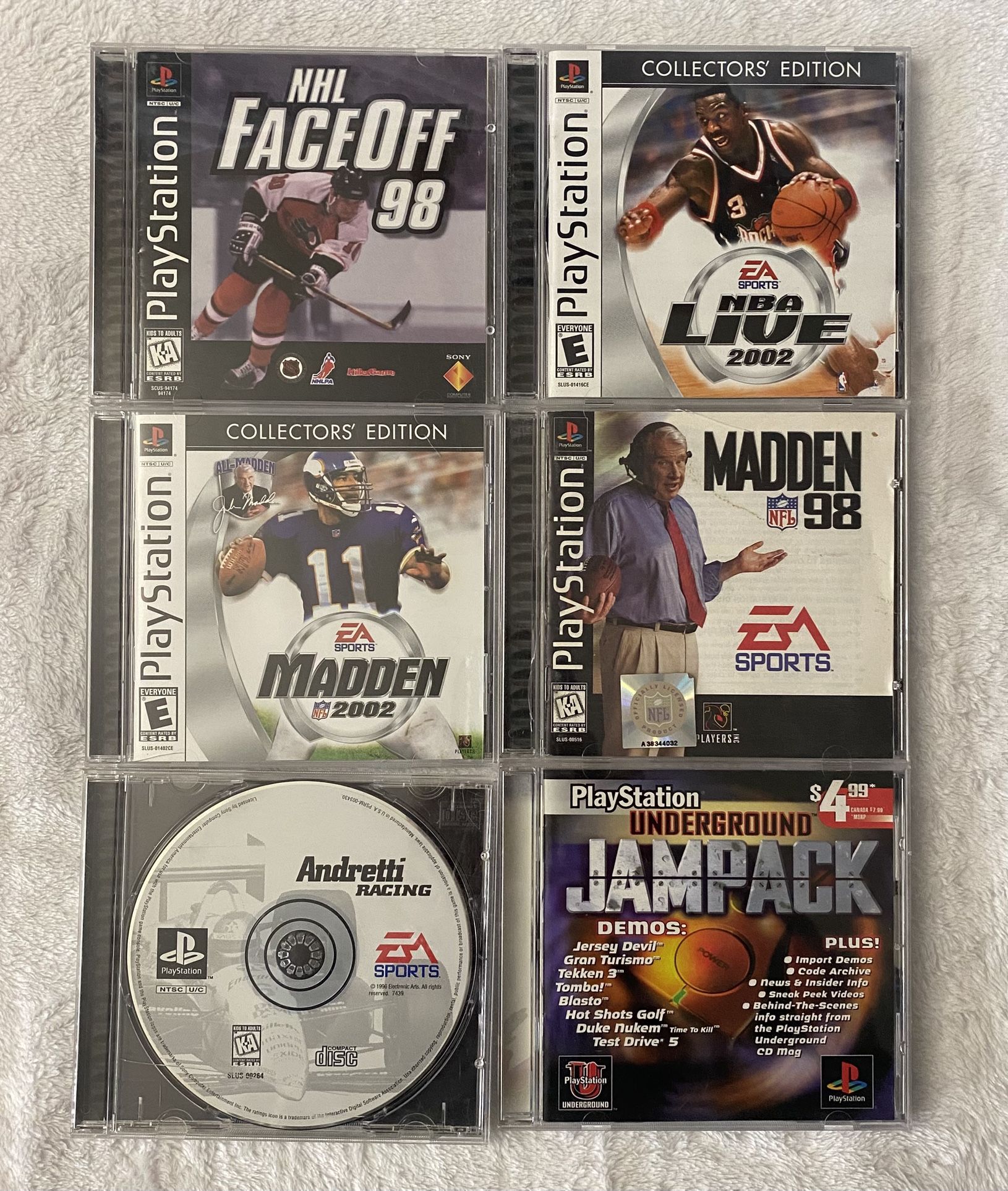 6 Ps1 PlayStation 1 Video Games