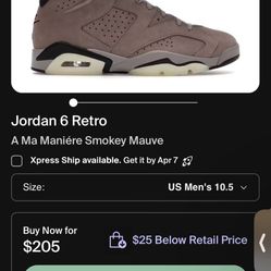 Jordan 6s Ma Maniere 