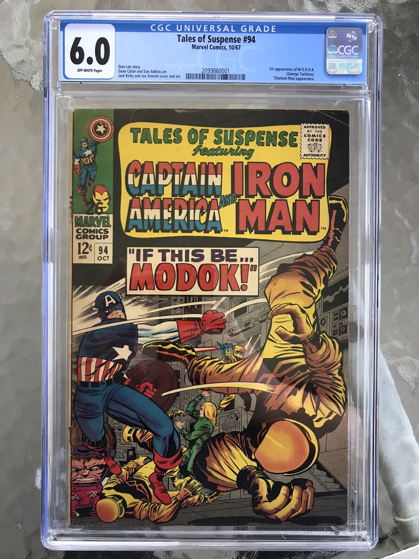Tales of Suspense #94 (1967) CGC 6.0 — 1st app. of M.O.D.O.K. (George Tarleton)