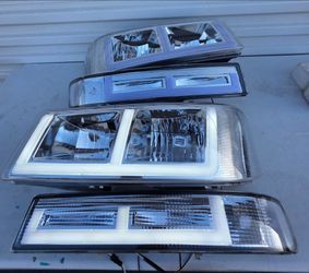 Chevrolet Express Gmc Savana LED DRL Headlights Luces Micas Calaveras Faros Faroles Focos Headlamps Chevy