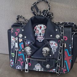 Black leather Handbag 