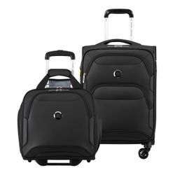 Delsey Storm Plus 2-piece Under Seater & Carry-On Set – Black ADO #: 10152017 Open Box. Price is Firm. Description: 	Top Lid Opening The carry-on fea