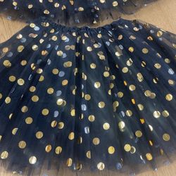 Black Polka-Dotted Tutus Adult Costume