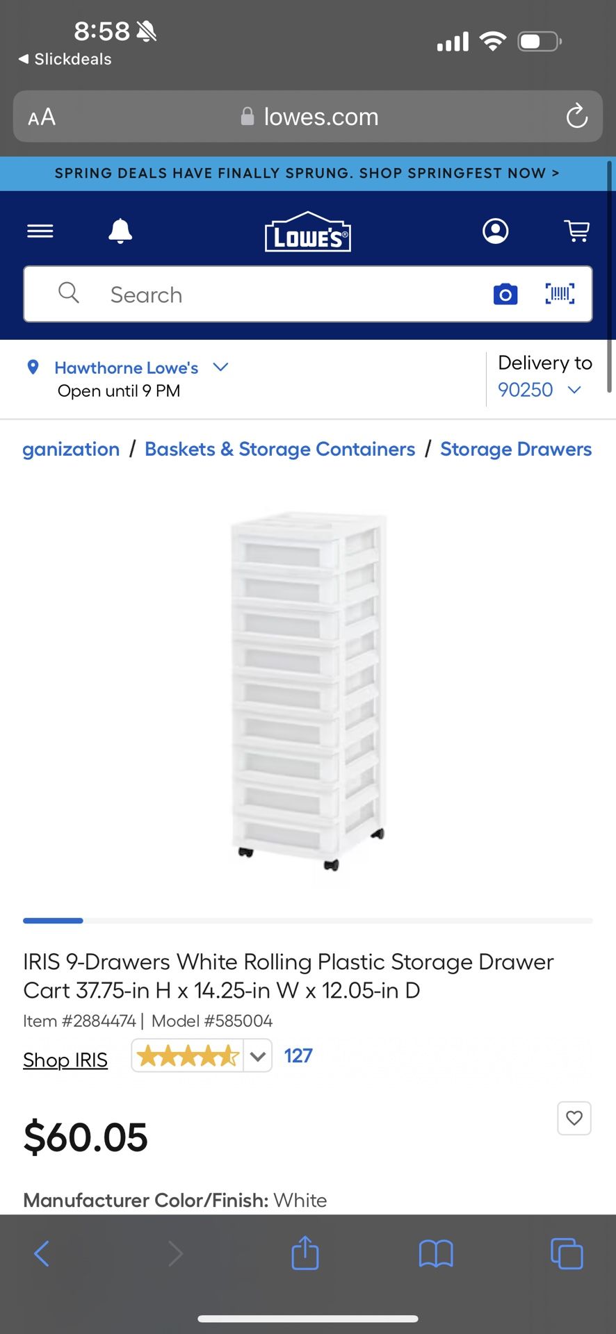 Plastic Drawer (9 Drawers)