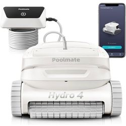 Corded Poolmate Hydro 4 Robotic Pool Vacuum Cleaner,Wall Climbing App Control Dual Turb