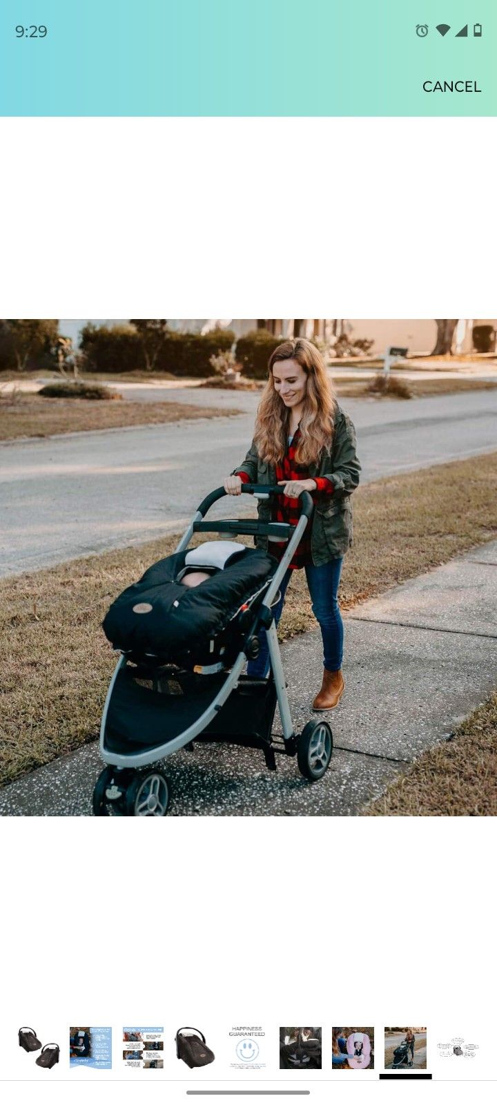 Cozy Cover Insulated Car Seat Cover, Quilted Polyester Infant Car Seat Cover, Dual Zipper Car Seat Cover Baby with Face Shield, Black