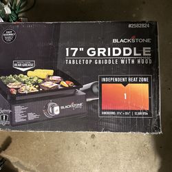 Blackstone 17” Portable Griddle W/Hood . $100 FIRM *BRAND NEW IN BOX*
