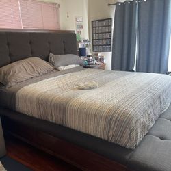 Cal King Bed Frame And 2 Night Stands 
