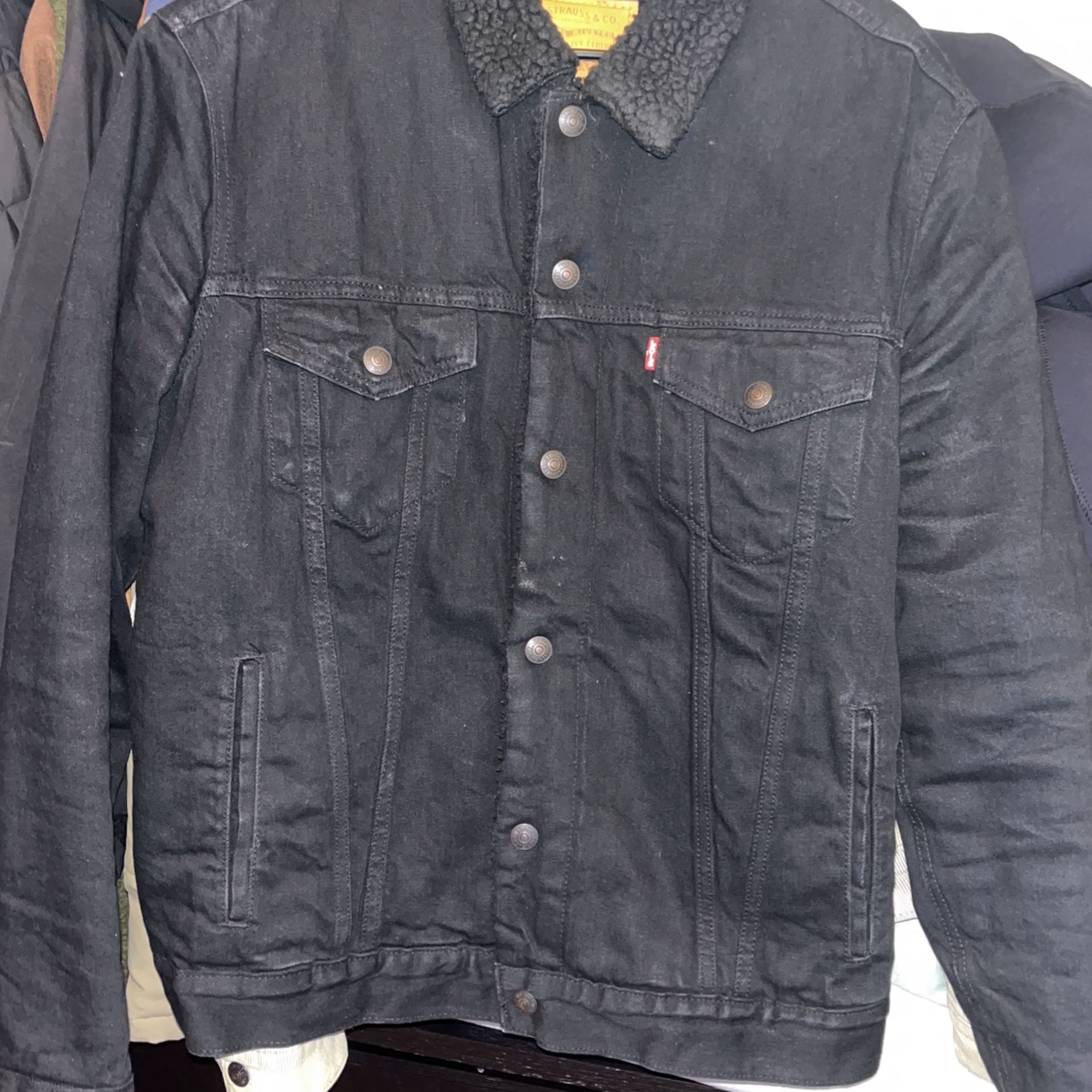 Levi's Black Sherpa Trucker Jacket