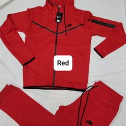 Red N Black Men Size Large Nike Tech 