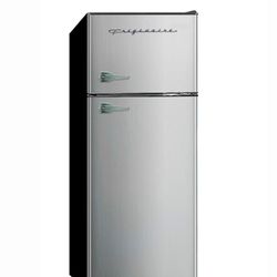 Frigidaire EFR751, 2 Door Apartment Size Refrigerator with Freezer, 7.2 cu ft, Platinum Series, Stainless steel, 7.5. fully banded 