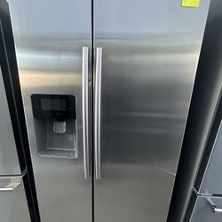 Samsung Beautiful Stainless Steel Side by Side Refrigerator 