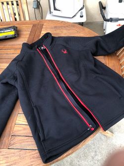 Spyder Black Full-Zip Fleece Jacket