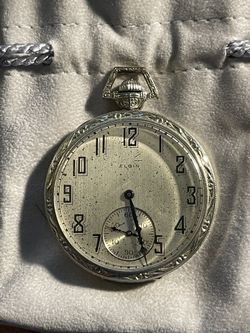 Elgin 14k Gold Filled Pocket Watch 12s 
