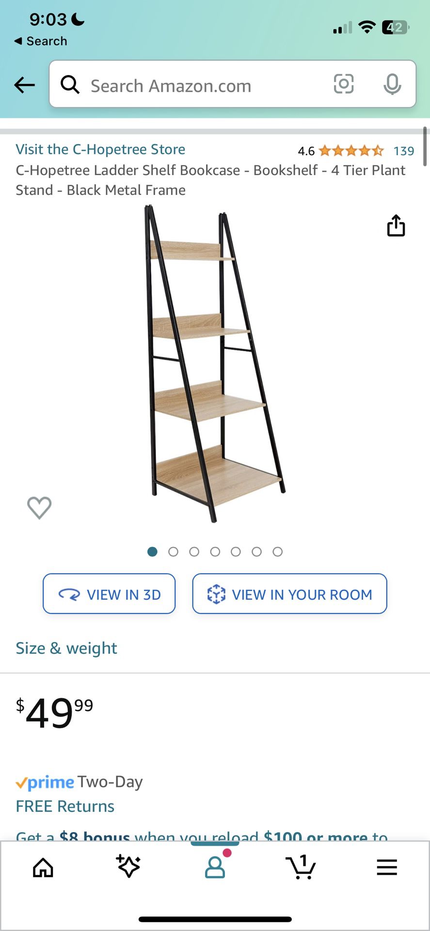 ladder shelf