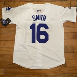 $45 White Will smith Los Angeles Dodgers Stitched Jersey