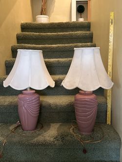 Pair of Vintage table Ceramic Lamps