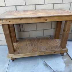Portable Wooden Work Bench.
