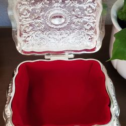 Silver Plated Jewelry Box 