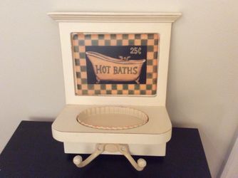 Farmhouse wall Soap dish with hook for hanging towel