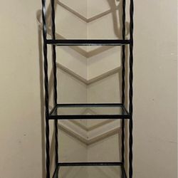 Vintage Wrought Iron 4 Tier Shelf