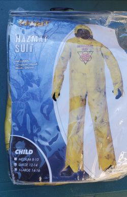 Halloween Hazmat Suit. Size Large 12/14