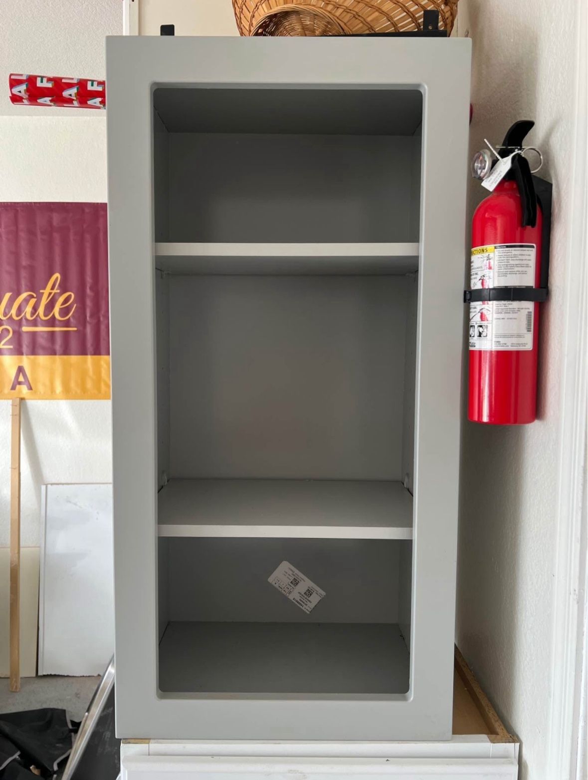 Gray Cabinet/Shelf