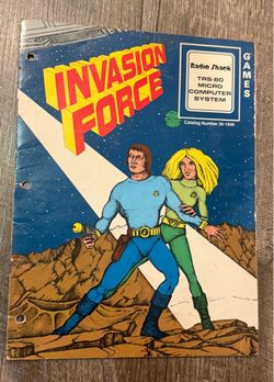 Vintage Radio Shack TRS-80 Invasion Force Computer Game Manual ONLY