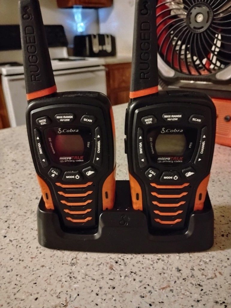 Two piece cobwalkie talkie set including base asking $60 or best offer