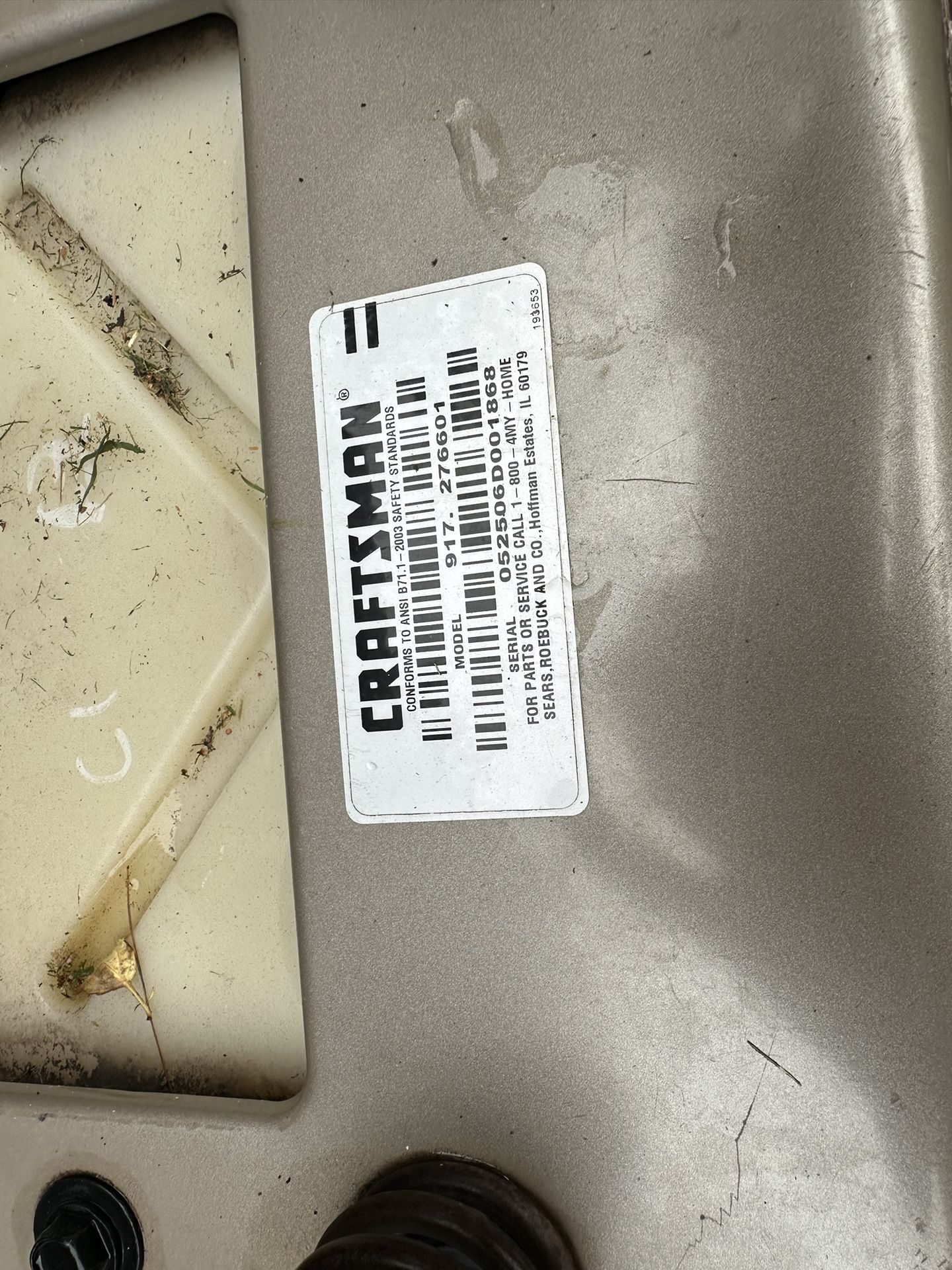 craftsman riding mower