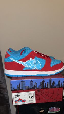 Soleboy Air Reaper Spider-Man Mens Dunks Size 12 Brnd New Grateful Dead Red Blue