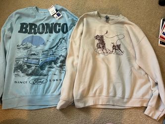 Ford Bronco and western graphic sweatshirts