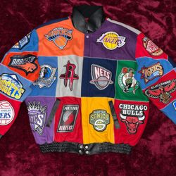 NBA LEATHER JACKET TEAM PATCHES 