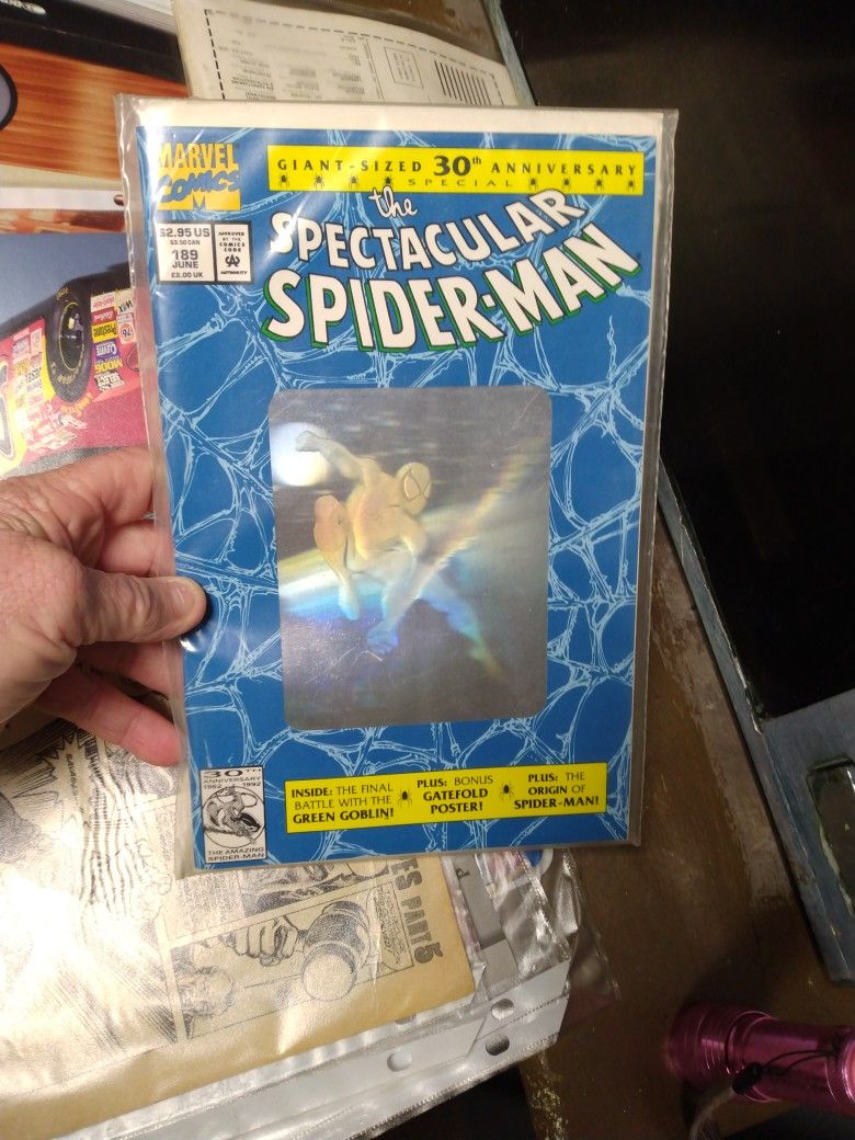 Marvel Comics Six Various Spider- Man comics 1980s 90s Holograph cover Poster Origen Green Goblin


