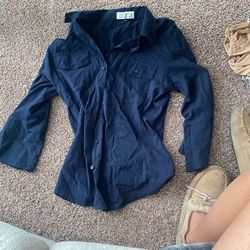 Hardly Worn. Casual Blouse, Navy