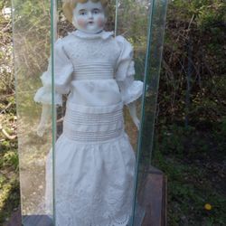 Antique Blonde Blue Eyes German China Doll