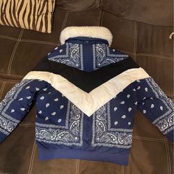 XL Jordan Craig "Represent" Bomber Jacket (Navy)