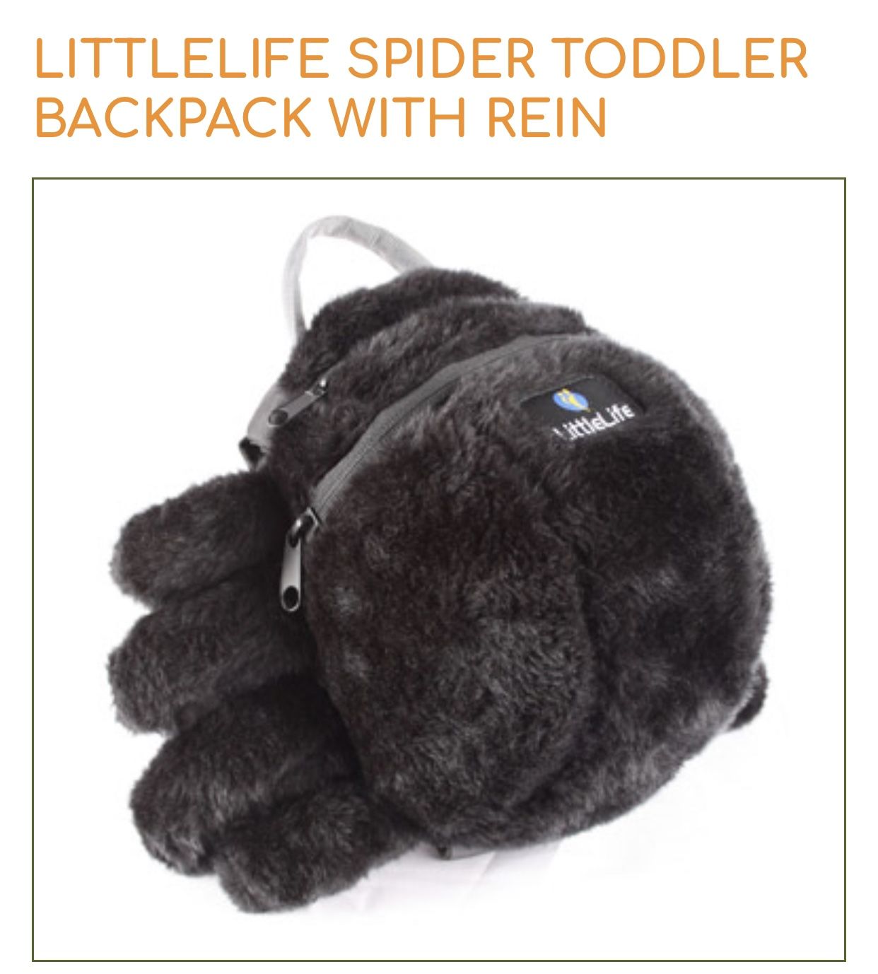LittleLife Toddler Spider Backpack