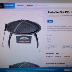 PORTABLE FIRE PIT N.I.B