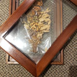 Pair of Vintage Wooden Shadow Boxes

