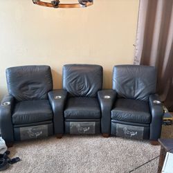 Leather theater chairs