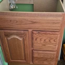 Vanity cabinet fully assembled new never used took it out of the box to take the picture