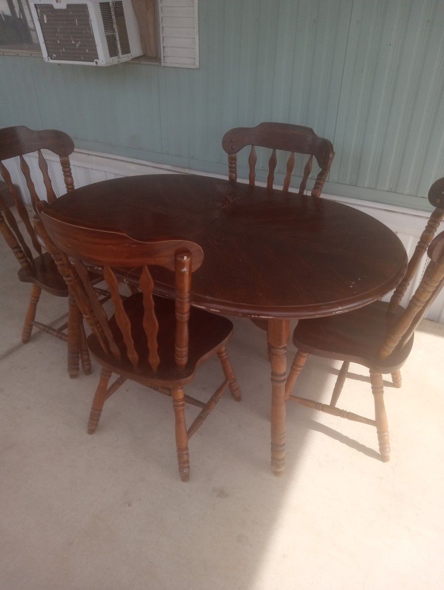 Antique Wooden Dining Room Table 