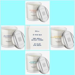 Candles LARGE 3 Wick  Approximately 30-40 Burn Hours 