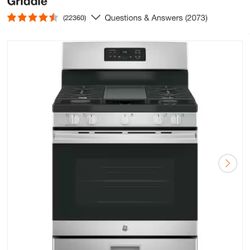 BRAND NEW GE 30” Stainless Steel Gas Stove w/ Griddle