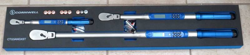 Cornwell CTG3ANGXST 3pc Flex Head Digital Torque Wrench Set