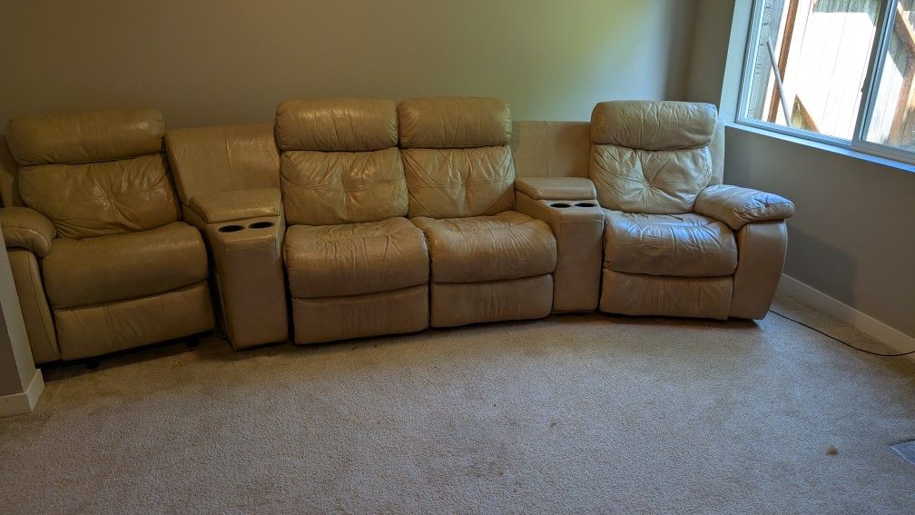 6 Piece Reclining Theatre Couch