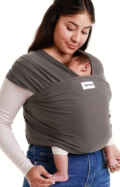 Sleepy Wrap Baby Carrier Newborn to Toddler - Hands-Free Baby Carrier Wrap - Stretchy Baby Wrap - Ergonomic Baby Wraps Carrier - Lightweight B