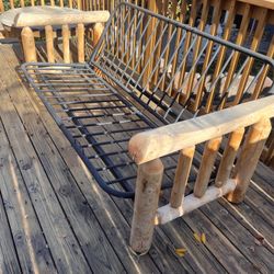 Pine & Metal Futon Frame